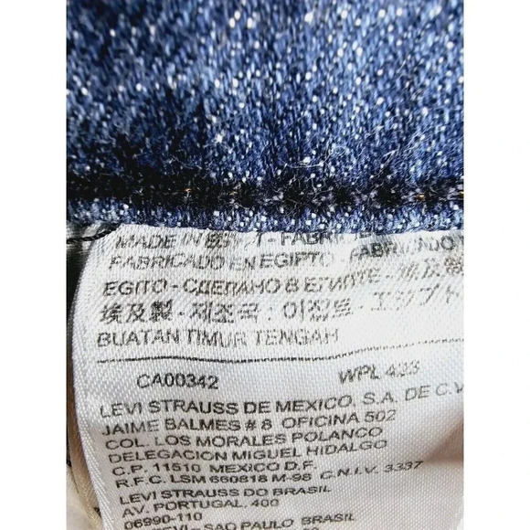 Levis 33X32 Women's 515 Bootcut Blue Denim Egyptian Cotton Logo Jeans Size 16M - Picture 8 of 14